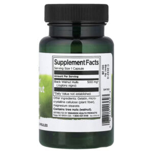 Swanson Full Spectrum Black Walnut Hulls Digestive Health 500 mg 60 Caps - Görsel 2