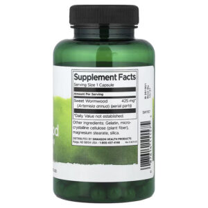 Swanson Full  Sweet Wormwood Artemisia Artemisin Tatlı pelin otu 425 mg 90 Caps - Görsel 2