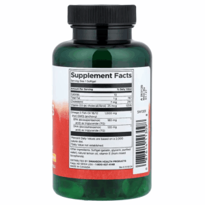 Swanson Omega 3 EPA DHA Fish Oil with Vitamin D3 Lemon 60 Softgels