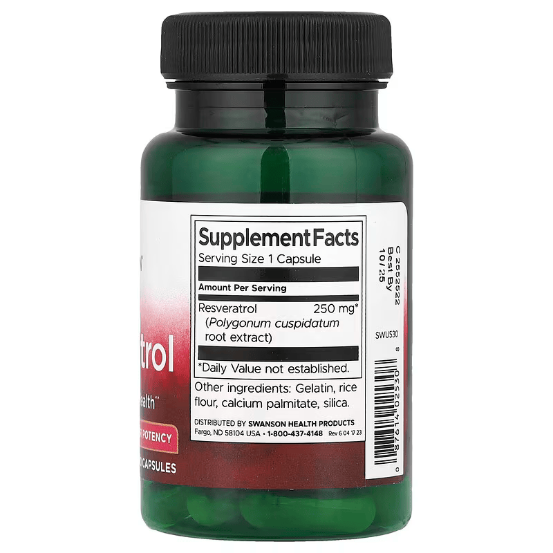 Swanson Resveratrol 250 mg 30 Capsules - Görsel 2