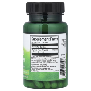 Swanson Thyroid Glandular 200 mg 60 Capsules - Görsel 2