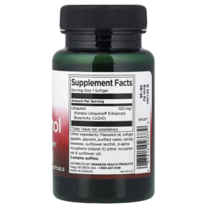 Swanson Kaneka Ubiquinol Coenzyme Q10 100 mg 60 Softgels