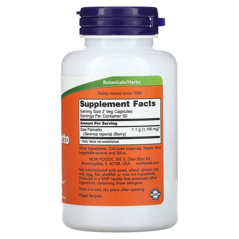 Now Saw Palmetto Prostate 550mg 100 Vcaps - Görsel 2
