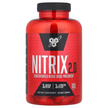 BSN, Nitrix 2.0 Nitric Oxide Creatine Monohydrate L-Citrulline 180 Tablets
