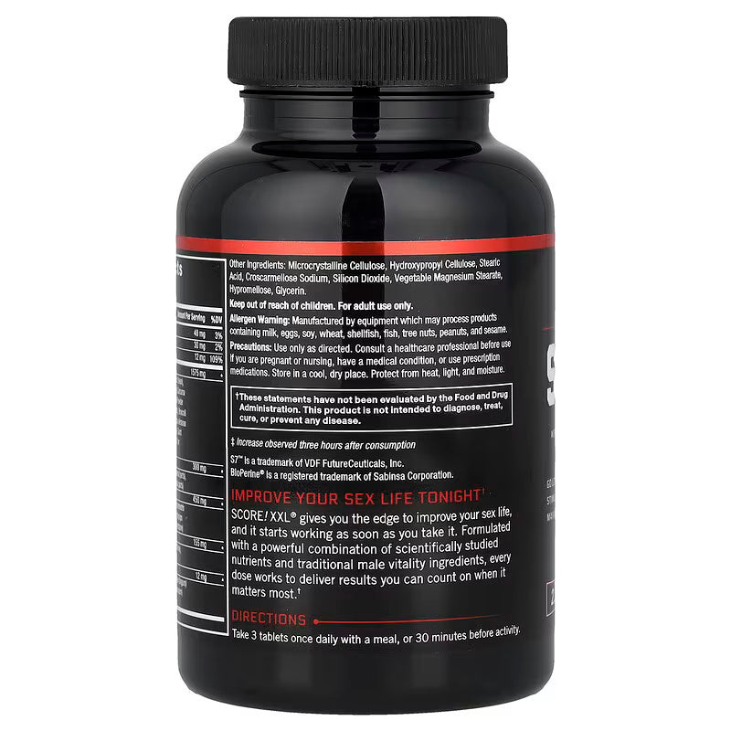 Force Factor SCORE! XXL Male Enhancement L-Citrulline , Panax ginseng , Horny Goat , Black Maca 60 Tablet - Görsel 2