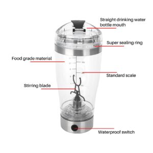Elektrikli Electric Shaker Bottle Protein tozu otomatik Shaker şişe sızdırmaz mikser 450ml - Görsel 4