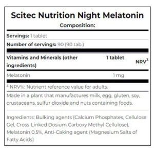 Scitec Night Melatonin 90 tab - Görsel 2