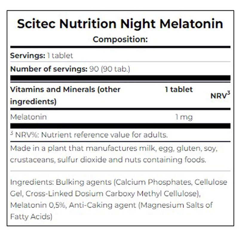 Scitec Night Melatonin 90 tab
