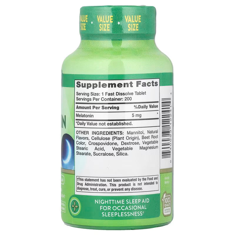 Nature’s Truth Sleep Melatonin Natural Berry 5 mg, 200 Fast Dissolve Tablets