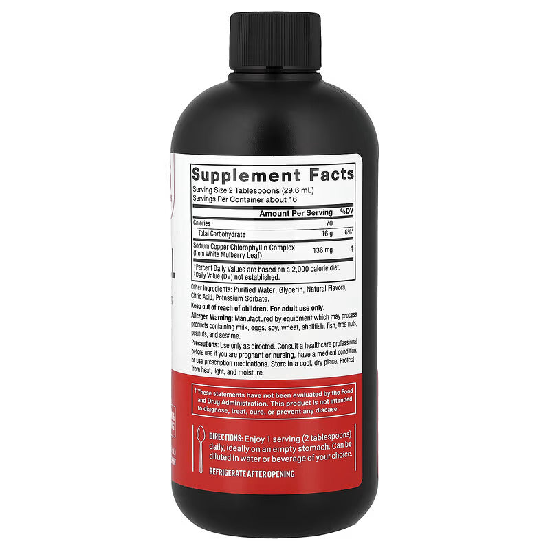Force Factor Chlorophyll Copper Liquid Internal Deodorant Natural Mint 16 fl oz 473 ml
