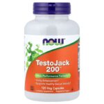NOW Foods TestoJack Maca Tribulus Tongkat ali American Ginseng 200 120 Veg Capsules