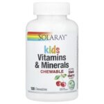 Solaray Children's Chewable Vitamins and Minerals Natural Black Cherry 120 Chewable Tablets