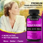 VIVALIFER Resveratrol+Vitamin C Anti-Aging Immune, Cardiovascular Joint 500mg+120mg 120 Caps - Görsel 2