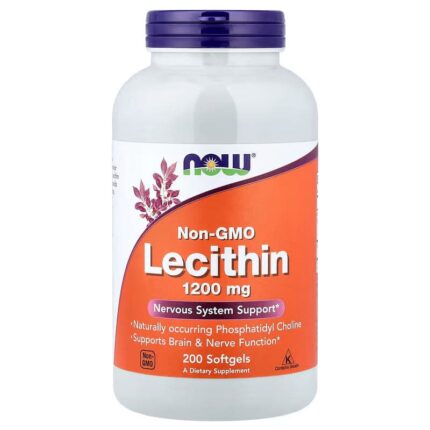 NOW Foods Lecithin Phospholipids Brain Choline 200 Softgels