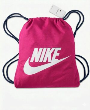 Nike Baskılı Büzgülü Spor Sırt Çantası Pembe