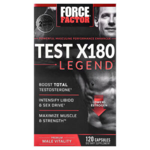 Force Factor, Test X180 Legend Test Booster Ginseng , Cordyceps , Tribulus 120 Caps