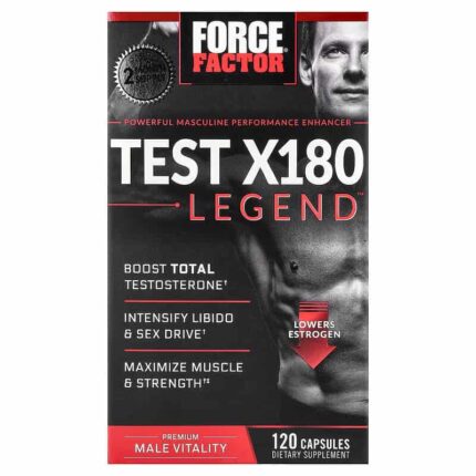 Force Factor, Test X180 Legend Test Booster Ginseng , Cordyceps , Tribulus 120 Caps