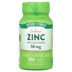 Nature's Truth Zinc Chelated 50 mg, 100 Tablets