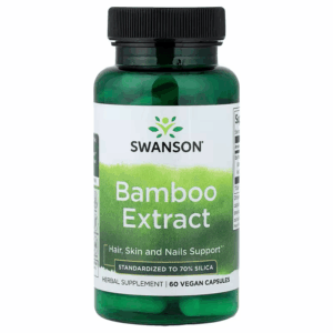 Swanson Bamboo 70% Silica Extract Hair Skin & Nails 60 Vegan Capsules