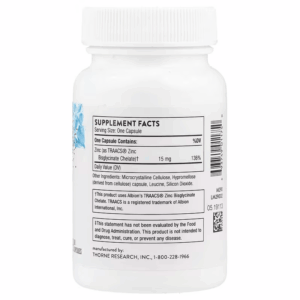 Thorne Zinc Çinko Bisglycinate 15 mg, 60 Capsules