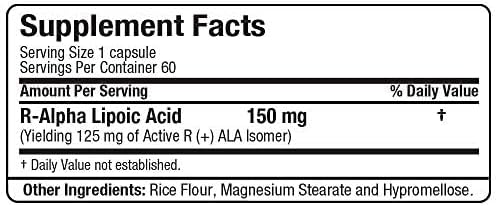 ALLMAX R+ALA Alpha Lipoic Acid 150 mg 60 Caps - Görsel 2