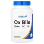 Nutricost Ox Bile 500 mg Gut Health 120 Capsules