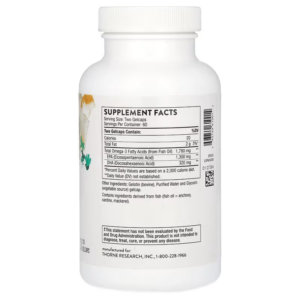 THORNE – Super EPA Pro – Omega-3 Fish Oil with EPA & DHA Brain & Cognitive 120 Softgels