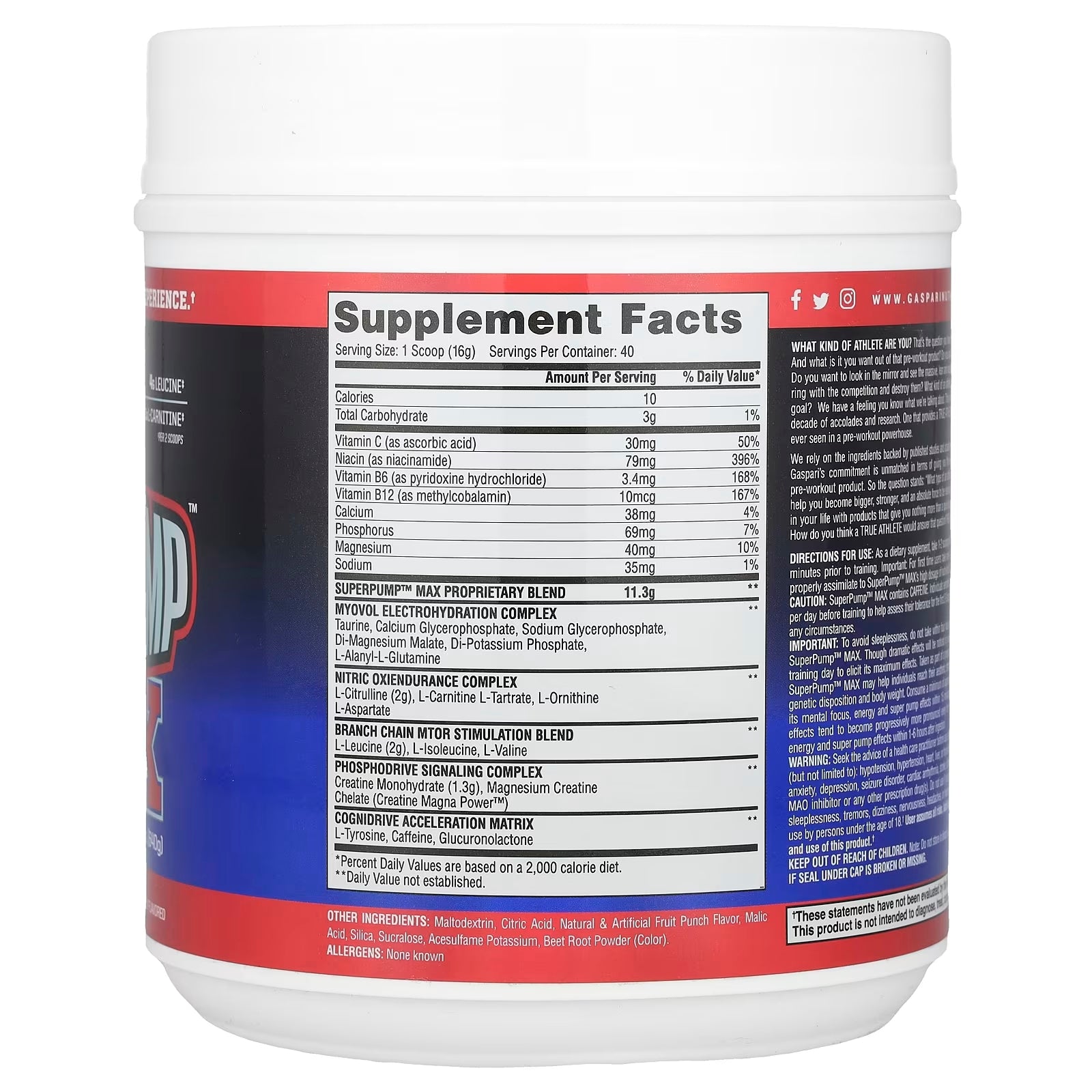 Gaspari Nutrition Super Pump Preworkout 40 Servis - Görsel 2