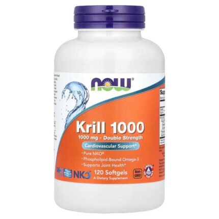 NOW Foods Krill Oil Omegas & Fish Oils EPA DHA 1000 120 Softgels