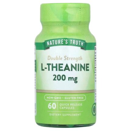 Nature's Truth L-Theanine Brain & Cognitive Amino acid 200 mg 60 Quick Release Capsules