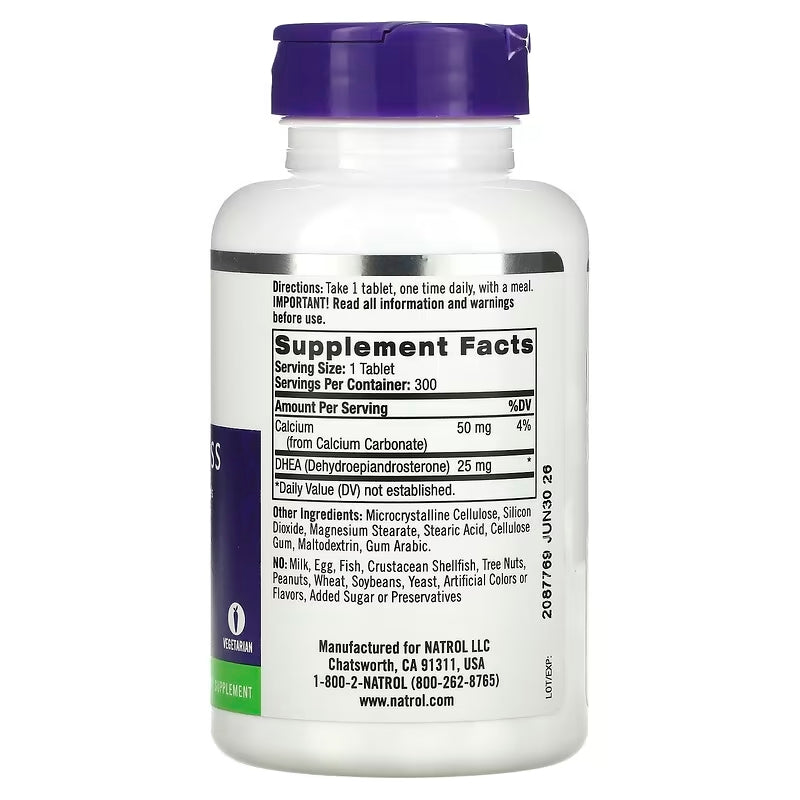 Natrol DHEA 25 mg 300 Tablet – ABD MENŞEİ