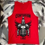 Centurion Labz Vintage Centurion Labz Tasarımlı Kırmızı Tank Fitnes Atlet
