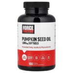 Force Factor Pumpkin Seed Oil Omegas & Fish Oils EPA DHA 1,000 mg 100 Softgels