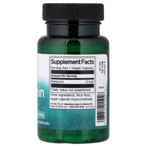 Swanson melatonin Sleep Support 3 mg 120 Vegan Capsules - Görsel 2