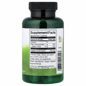 Swanson Psyllium Husks Fiber 610 mg 100 Vegan Capsules - Görsel 2