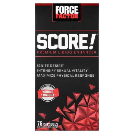 Force Factor Score! Premium Libido Enhancer L-Citrulline , Tribulus , Black Maca , L-Theanine 76 Capsules
