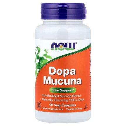 NOW Foods Dopa Mucuna Focus & Memory Formulas 90 Plant-Based Caps