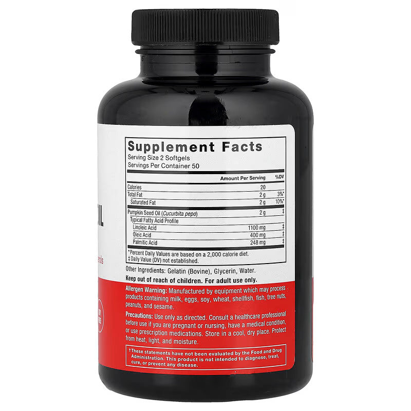 Force Factor Pumpkin Seed Oil Omegas & Fish Oils EPA DHA 1,000 mg 100 Softgels - Görsel 3