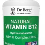 Dr. Berg Natural Vitamin B12 FOLATE 1000 mcg Hydroxocobalamin Energy Brain & Nervous System 60 Caps