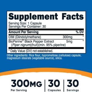 Nutricost DIM Diindolylmethane 300MG 30 Caps