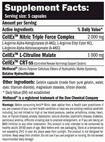 Amix Nitric Oxide Arginine Booster 125 Caps - Görsel 2