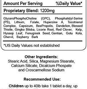 Neuro Care Kids Brain Health Alpha Gpc PhosphatidylSerine Lithium 60 Tablet
