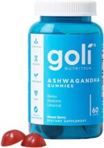 Goli Ashwagandha Vitamin D Relax KSM66 Vegan Non-GMO, Gluten-Free Gelatin Free 60 Gum