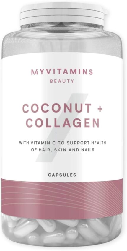 Myprotein Coconut Collagen Hydrolysed Collagen with Coconut Oil & Vitamin C – 60 Caps