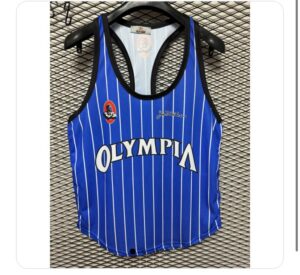 OLYMPIA Baskılı Mavi Çizgili Beast Mode Atlet - Görsel 2