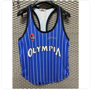 OLYMPIA Baskılı Mavi Çizgili Beast Mode Atlet