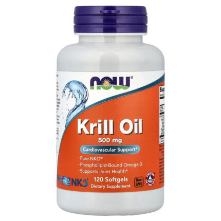 NOW Foods Krill Oil Omegas & Fish Oils EPA DHA 500 mg 120 Softgels