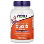 NOW Foods CoQ10 Coenzyme Ubiquinone With Vitamin E & Lecithin 60 Softgels