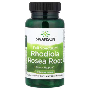 Swanson Full Rhodiola Rosea Root 400 mg, 100 Vegan Caps