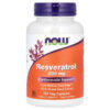 NOW Foods Resveratrol Grape Seed Antioxidants Brain & Cognitive 200 mg 120 Veg Capsules